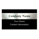 Silver Metal Look Nameplate Business Cards