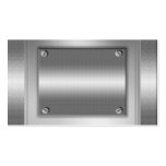 Silver Metal Look Plates Business Cards