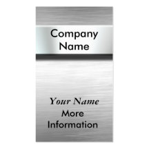 Silver Metal Nameplate Business Cards