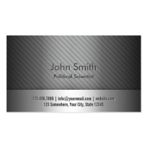 Silver Metal Political Scientist Business Card