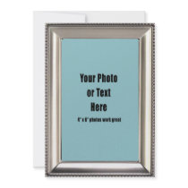 Silver Metallic Beaded Frame - Customizable