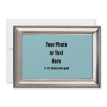Silver Metallic Beaded Frame - Customizable
