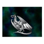 Silver Metallic Dragon Postcards