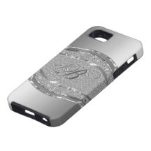 Silver Metallic Look With Diamonds Pattern