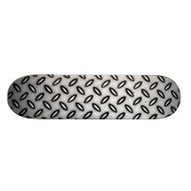 Silver Metallic Patterned Skateboard