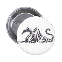 Silver Metallic Sea Dragon Buttons