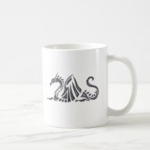 Silver Metallic Sea Dragon Mug