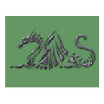 Silver Metallic Sea Dragon Postcards