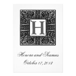 Silver Monogrammed Celtic Wedding Invitation