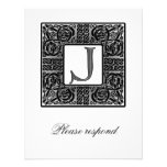 Silver Monogrammed Celtic Wedding RSVP Personalized Invite
