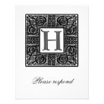 Silver Monogrammed Celtic Wedding RSVP Personalized Invitations