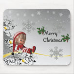 Silver mouse pad