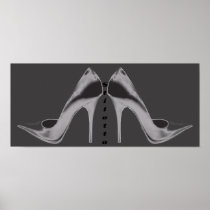 Silver Neon Stiletto's Posters