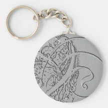 Silver ornament keychain