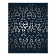Silver Ornate Illustrations Letterhead Design