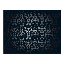 Silver Ornate Illustrations Postcard