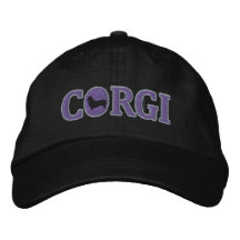 Silver Pembroke Welsh Corgi Embroidered Hats