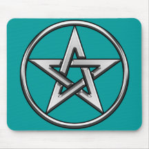 Silver Pentagram Mousepad