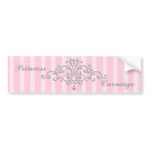Silver Princess Filigree Bumper Stickers
