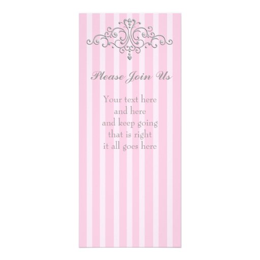 Silver Princess Filigree Invite