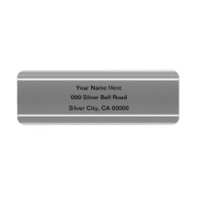 Silver Printed Design Return Address Label