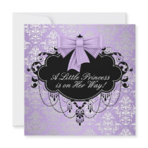 Silver Purple Black Princess Baby Girl Shower