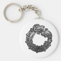 Silver Quetzalcoatl Key Chain