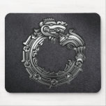 Silver Quetzalcoatl Mouse Pad