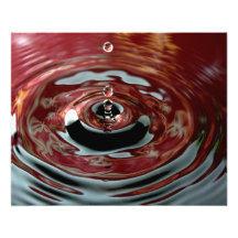 Silver Red and Orange Photographic Print