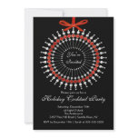 Silver & Red Ornament Cocktail Christmas Party invitations