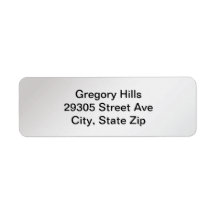 Silver Return Address Labels