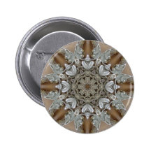 Silver Rhinestones Steampunk Mandala Pinback Buttons