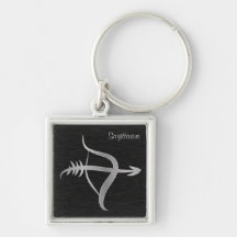 Silver Sagittarius Zodiac Sign Key Chain