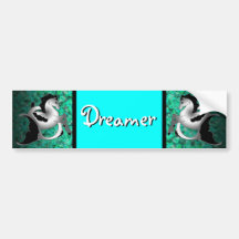 Silver Sea Horse Bumper Stickers