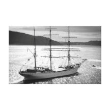 Silver Seas Stretched Canvas Print