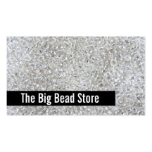 Silver Seed Beads Business Cards