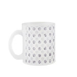 Silver sequin effect dot pattern Drinkware Mugs