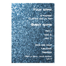 Silver Sequins Personalized Invitation