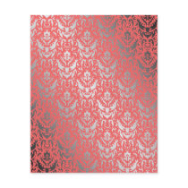 Silver Shimmer Peach Damask Elegant Woman's Flyer