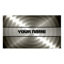 Silver Shiny Stainless Steel Metal 5 Business Card Templates