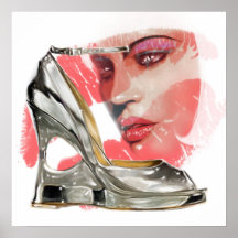 SILVER SHOE LADY POSTER