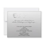 Silver Sketch Baby Shower Invitation
