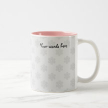 Silver snowflakes on silver background coffee mugs