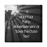 Silver Sparkle Disco Ball Party magnets