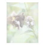 Silver-Spotted Skipper On Agastache Letterhead Template