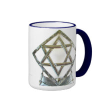 SILVER STAR OF DAVID MUG