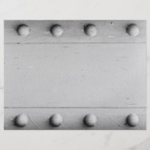 Silver Steel Layout with Bolts Flyer Design