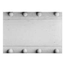Silver Steel Layout with Bolts Personalized Invites