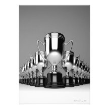 Silver Trophys 2 Custom Invitations