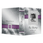 Silver Wedding Jewels Purple Silver Photo Binder